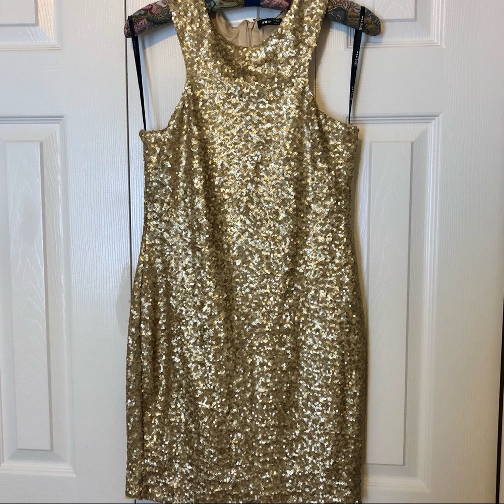 TFNC gild sequin mini dress